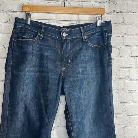 Fidelity Denim Belladonna Jeans Womens 32 Mid Rise Dark Wash Denim Jason Trotzuk - Picture 2 of 12